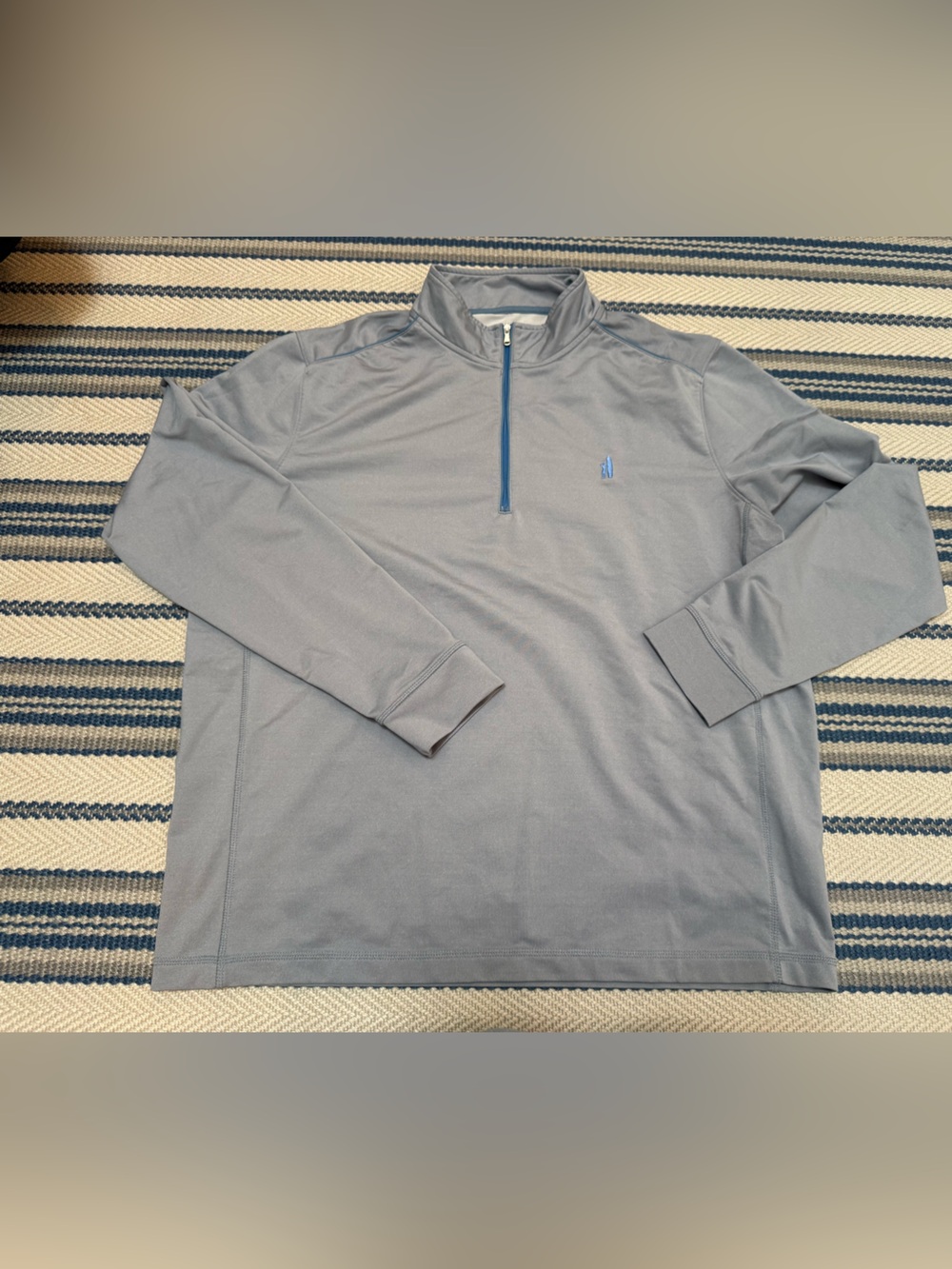 johnnie-O Men's Quarter-Zip Performance Pullover - Light Gray